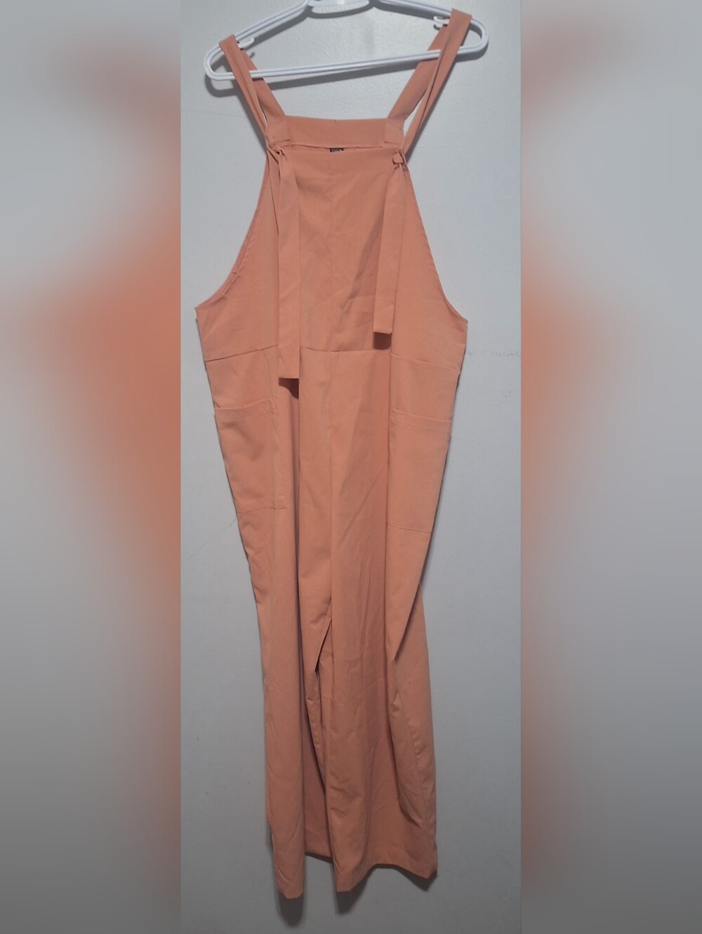 XL Nwot SHEIN Peach High‑Neck Wide‑Leg Jumpsuitl